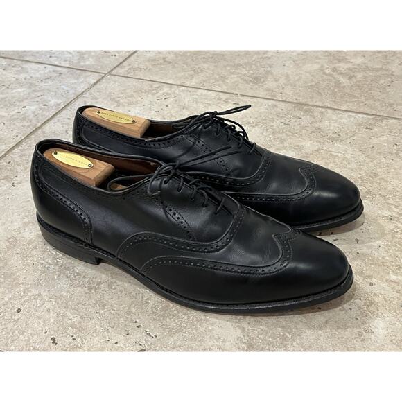 Allen Edmonds Marlow Men\'s Dress Shoes Black Leather Wingtip Oxford 10D MINT!!! main image 11